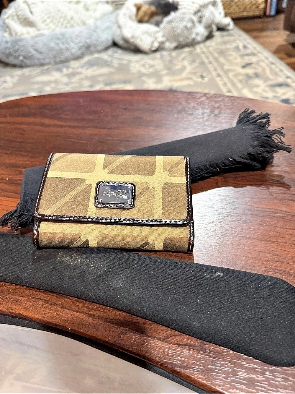 Nine West Geometric Brown & Beige Wallet